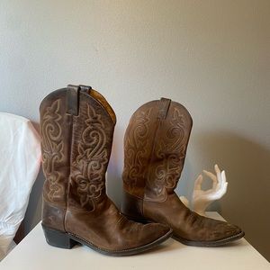 VINTAGE JUSTIN COWBOY BOOTS FREE SHIPPING